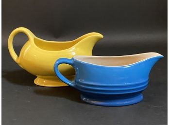 Classic Gravy Boats In Blue & Yellow