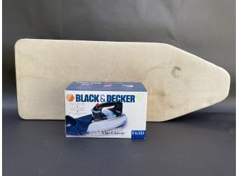 A Magla Table Top Ironing Board, Black & Decker Iron