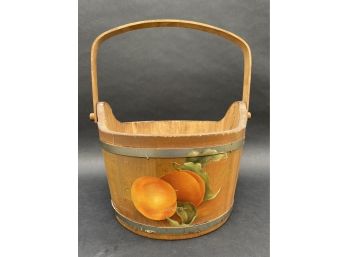 Collectible Vintage Basketville Wooden Bucket, Putney, VT