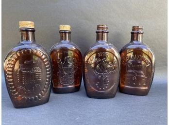 Vintage 1970s  Bicentennial Commemorative Log Cabin Bottles