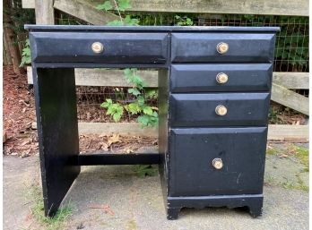 Weekend Project: Black Painted Student Desk