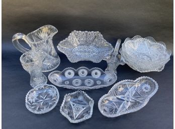 A Lovely Vintage Cut & Pressed Glass Assortment