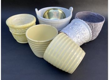 A Small Assortment Of Ceramic Planters