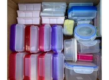 Box Lot: Assorted Plastic Storage Containers