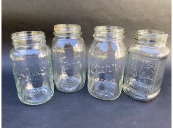Mason Jar Box Lot, 9 Total Jars