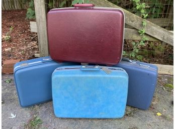 Colorful, Vintage Hard Luggage