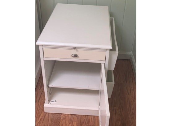 White Wood File Cabinet