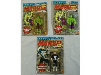 3 Marvel Super Heros, Hulk, Punisher