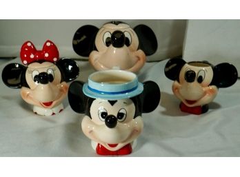 4 Piece Mickey Mouse Tea Set Teapot, C/S Mug