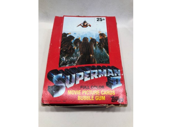 1980 Topps Superman II The Movie Cards Full Box