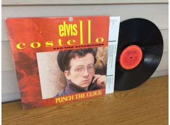 Elvis Costello And The Attractions. Punch The Clock On 1983 Columbia Records Stereo. Vinyl Is Near Mint.