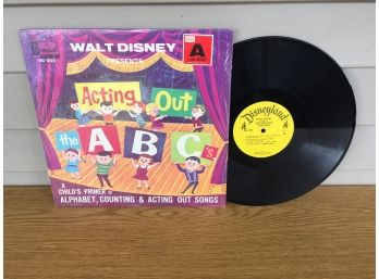Walt Disney Presents Acting Out The ABC's On 1964 Disneyland Records. Vinyl Is Near Mint.
