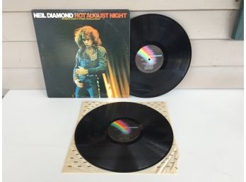 Neil Diamond. Hot August Night On 1972 MCA Records. Double LP Record. Vinyl Is VG Plus - VG Plus Plus.