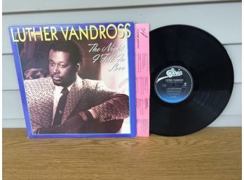Luther Vandross. The Night I Fell In Love On 1985 Epic Records Stereo. Vinyl Is Very Good Plus Plus.