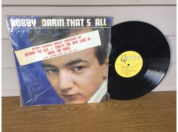 Bobby Darin. That's All On 1959 Atco Records Mono. First Pressing Deep Groove Vinyl Is Very Good.