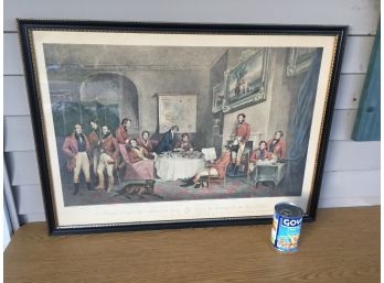 The Melton Breakfast Antique Print. 'To Ronland Errington Esq. Master Of The Quorn Hounds This Engraving.