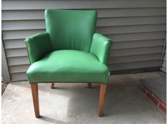 Vintage Green With Brass Studs Side Chair.