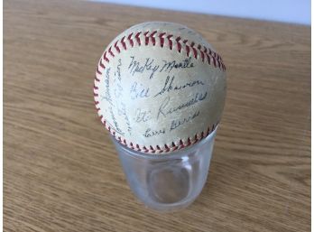 1960 MLB All-Star Game Facsimile Signed Baseball. Sold At The Game. Mickey Mantle, Al Kaline, Ted Williams.
