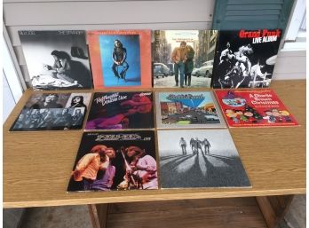 10 Vintage Rock LP Record Albums. Billy Joel, George Carloin, Bob Dylan, Grand Funk. Foreigner, Ted Nugent.