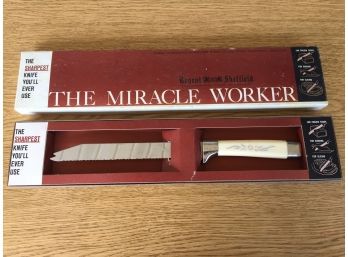 Vintage Regent Sheffield Knife The Miracle Worker In Original Box. Regent Stainless Made In Sheffield, England