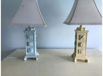 Pair Of Lamps ( Plaster) With Shell Motif