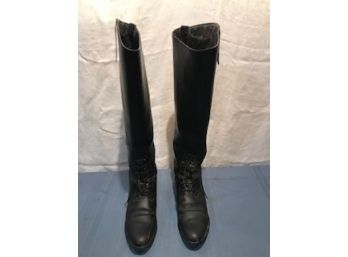 Beautiful Women's Leather  Riding Boots (Black)  Size 9