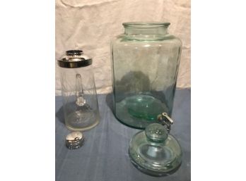 Cocktail Pitcher And  Glass Dome Beverage Dispenser