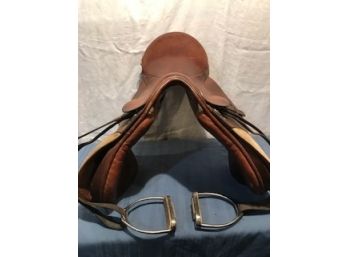 Beautiful Brown Saddle 'Trenk' German  All Purpose All Leather English  Saddle