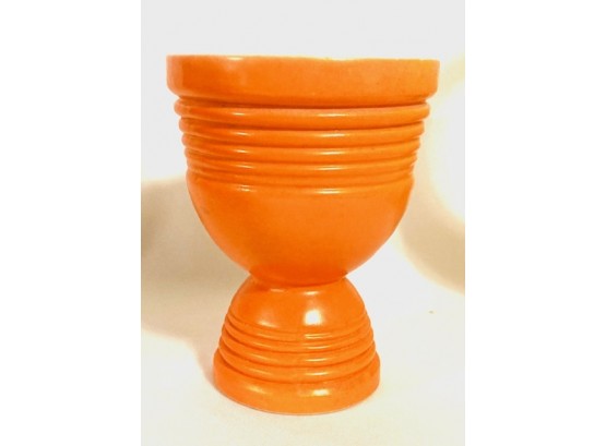 Vintage Orange Oversized Ceramic Egg Cup