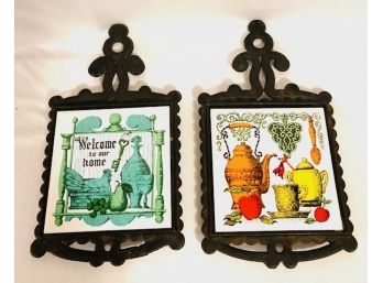Pair Of Decorative Wall Hanging Trivets