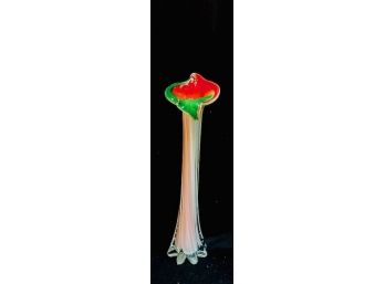 Tall Vintage Figural Flower Glass Vase