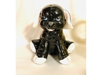 Vintage Black And White Ceramic Dog