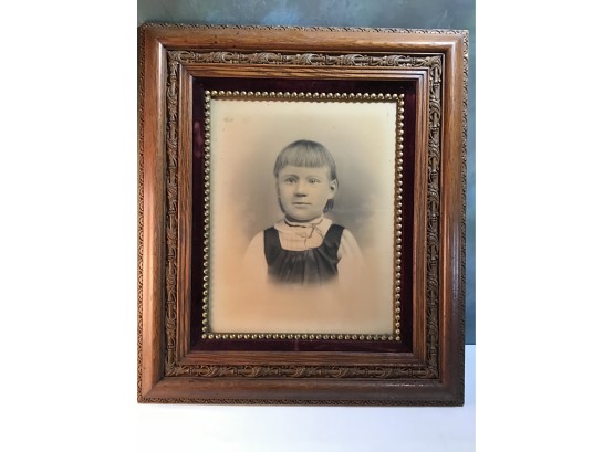 Early Portrait Of Girl In Beautiful Frame