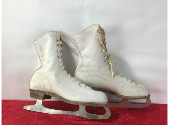 White Vintage Ice Skates