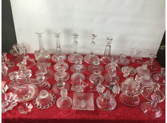 Clear Candle Stick Lot #2