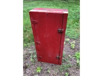 Antique Red Wall Cabinet