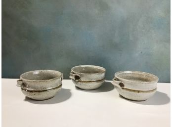 Vintage Stoneware Crocks Lot Of 3