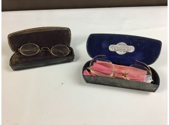 Lot Of 2 Vintage Eyeglasses One Marked 10K GF