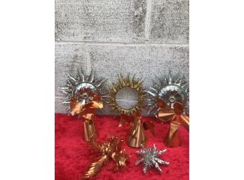 Metal And Copper Vintage Christmas Decorations
