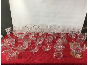 Clear Candle Stick Holders #1