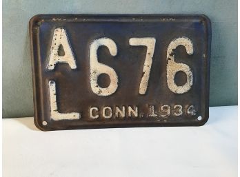 Antique License Plate AL676