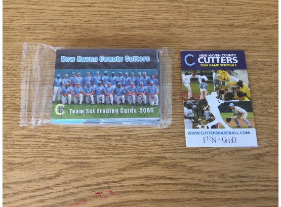 2006 New Haven Cutters Baseball Team Trading Carding In Unopened Package And 2006 Game Schedule.