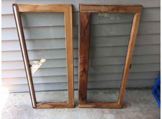 Pair Of Vintage Wood Windows. Measure 15 1/4' X 36'.