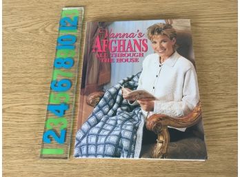 Vanna's Afghans All Through The House. 144 Page Beautifully Illustrated Hard Cover Book. Vanna White.