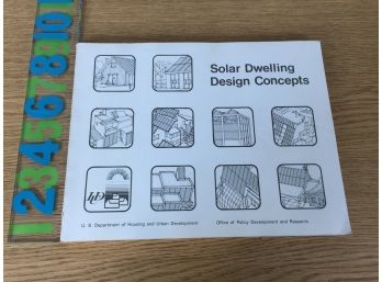 Solar Dwelling Design Concepts. 146 Page Illustrated Soft Cover Book In Excellent Condition.