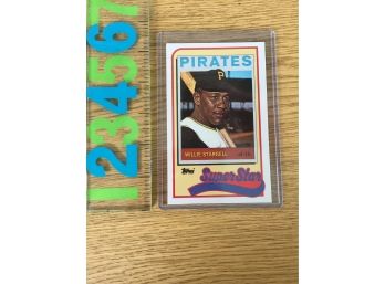 Willie Stargell. 1989 Pittsburgh Pirates 6 1/4' Baseball Talk Collection Baseball Card. Mint In Rigid Plastic.