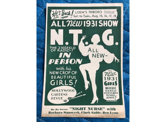 Promo For Depression-Era Girlie Show In Queens NY