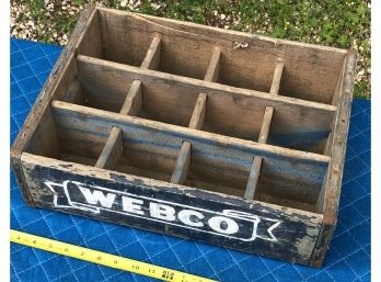 Unusual Webco Beverage Delivery Box With Original Blue Paint