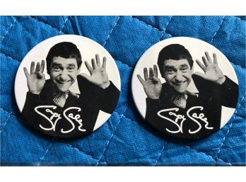 New Old Stock: Pair Of 1960s Soupy Sales Pinbacks