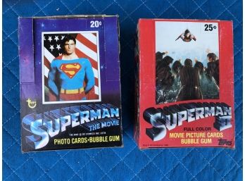 Superman I & 2 Trading Card Boxes